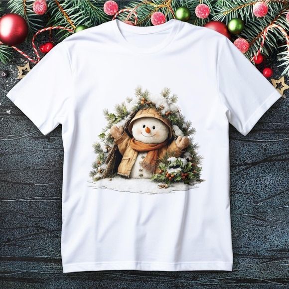 Other - Forest Wreath Snowman Shirt